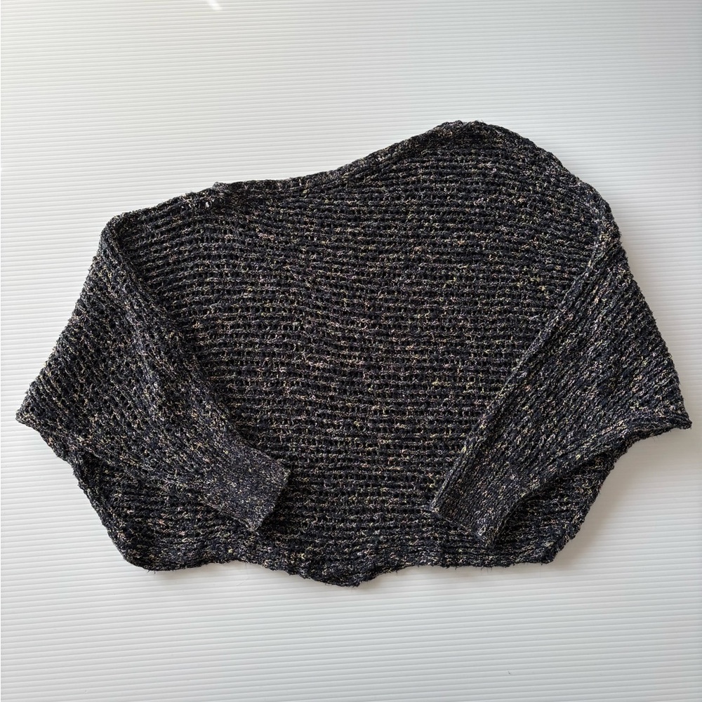 Free People Textured blue Sweater cropped XS